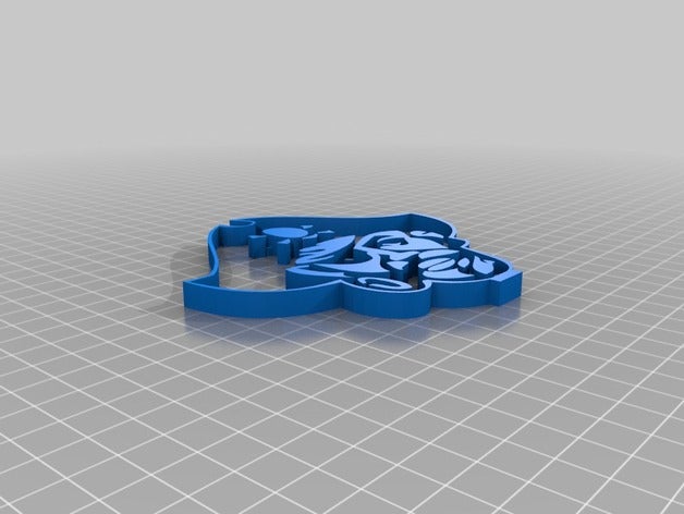 negative space pirate logo arte 3D print model - Mito3D
