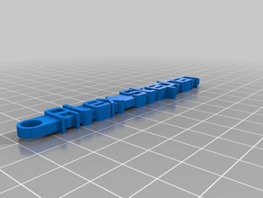 my customized message keychain alex organization 3d print model - Mito3D