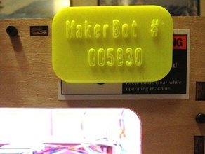 Namensschild tom andere printrbot-id id serial-tag 3d print model - Mito3D