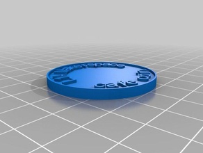 l1a cafe moneta chip le monete distintivi personalizzato 3d print model - Mito3D