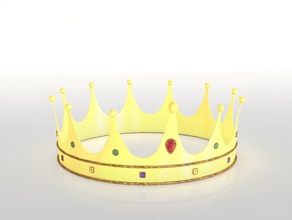 gold shinny crown jewelry fortune jewels shiny 3d print model - Mito3D