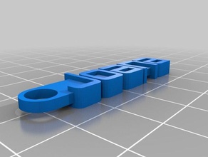 my customized message keychain joana organization 3d print model - Mito3D