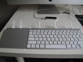 simple iphone ipad stand apple wireless keyboard trackpad gadgets 3d print model - Mito3D
