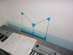 personalizável suporte de música teclado piano palco personalizador 3d print model - Mito3D
