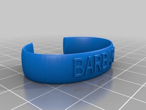 barbara angepassten ellipse Nachricht band Armbänder 3d print model - Mito3D