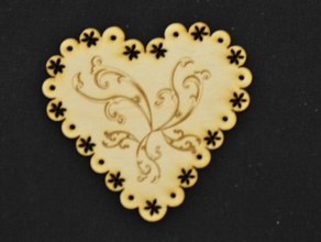 coeur en bois ornement d'autres lasercut robbinsvillehighschool 3d print model - Mito3D