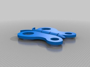 basit kelebek menteşeli mekanik oyuncaklar 3d print model - Mito3D