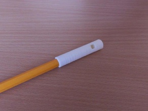 whistle ruler screw-pencase office backtoschool fife flute inch pencil topper roman 3d print model - Mito3D