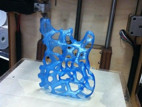 stratocaster voronoi style math art 3d print model - Mito3D
