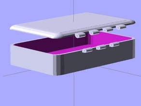 hinged box other 3d container openscad parametric 3d print model - Mito3D