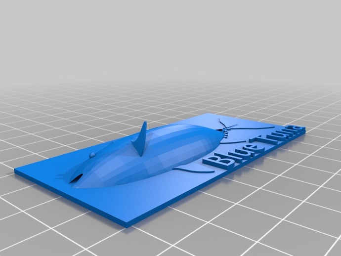 printable 3d blue tuna other animal awesome fish 3D print model - Mito3D