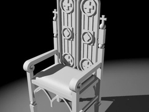 Kraliyet tahtı diğer kale mahkeme tarihi Kral Ortaçağ model Prens Prenses kraliçe yuvarlak masa goblen oyuncak 3d eski sandalye bebek evi özellikli Kalesi 3d print model - Mito3D