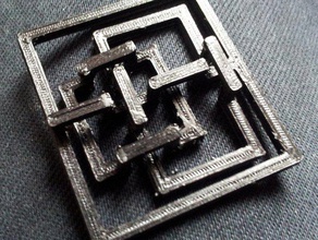 borromean rings deformed math art 3d print model - Mito3D
