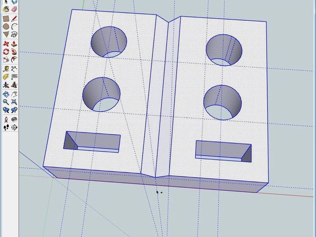 bowden tube Halter andere emaker huxley extruder mount Teil sketchup upgrade 3D print model - Mito3D