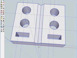 bowden tube holder other emaker huxley extruder mount part sketchup upgrade 3d print model - Mito3D