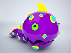 mor yaratık diğer 3d sanatçı mag karakter canavar hayvan oyuncak 3d print model - Mito3D