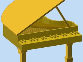 piano brinquedos jogos modelo de móveis a música instrumento corda 3d print model - Mito3D