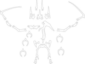 pteranodon quebra-cabeça em 3d animais dinossauro 3d print model - Mito3D