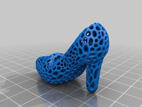 high heel shoe voronoi style sculptures pump 3d print model - Mito3D