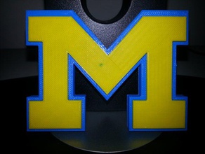michigan raised center signs logos 3d print model - Mito3D