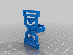 my customized pixel art ring design your own rings 3d print model - Mito3D
