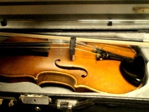 violino prática mudo a música instrumento cadeia 3d print model - Mito3D