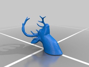 symmetrical deer head 10k sculptures 3d print model - Mito3D