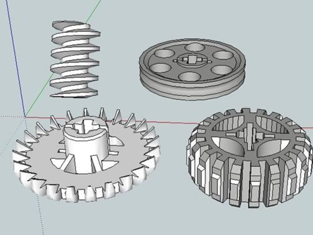 badbrick ver arbre d'engrenage pièces lego utile 3D print model - Mito3D