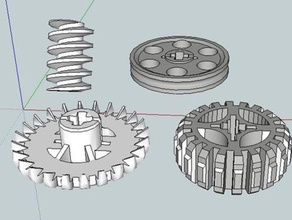 badbrick worm árvore conjunto de engrenagens partes lego útil 3d print model - Mito3D