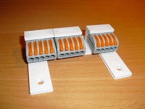 tripple bandeja de montagem placa wago 222 conector alimentação mendelmax 3d a impressora acessórios 3d print model - Mito3D