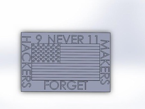 9-11 flag art 3d print model - Mito3D