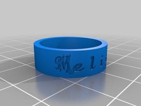 melissa anéis personalizado 3d print model - Mito3D