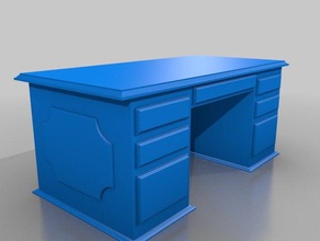einfacher Schreibtisch Modell Möbel 3d print model - Mito3D