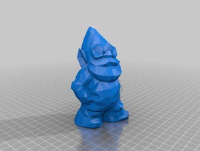 low poly gnome esculturas gnomeremix 3d print model - Mito3D