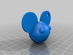 deadmau5 keychain keychains mouse 3d print model - Mito3D