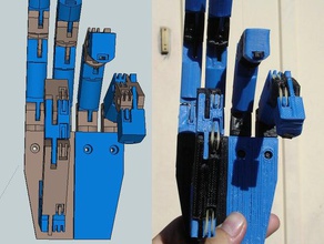 mano robotica v30 altri abs animatronic pinza thing-o-matic in vetrina printbot 3d print model - Mito3D