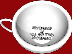 relaxante xícara de café com leite a cozinha jantar 3d print model - Mito3D