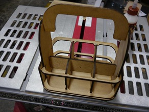 beer rack kitchen dining caddy holder laser lasercut cut soda wood 3d print model - Mito3D