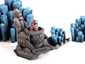 gnomedozer snap-fit model vehicles 28mm construction fantasy game gaming gnomeremix miniature multiverse rpg scifi steampunk tabletop 3d print model - Mito3D