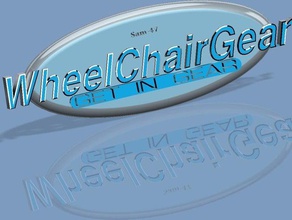 silla de ruedas engranaje otros clave la cadena logotipo 3d print model - Mito3D