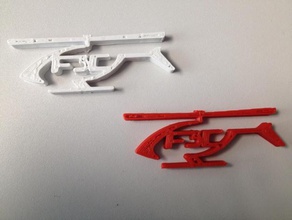 f3c logo- helicopter art 3d print model - Mito3D