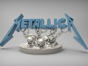 metallica chained signs logos dimarzio 3d print model - Mito3D