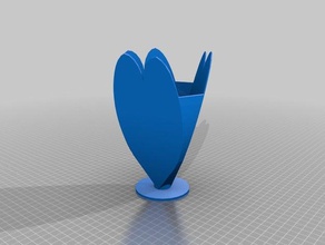 heart vase containers bowl creative decorative fun pot valintine 3d print model - Mito3D