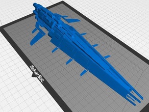 minmatar cuirassé de l'ouragan des véhicules eve online 3d print model - Mito3D