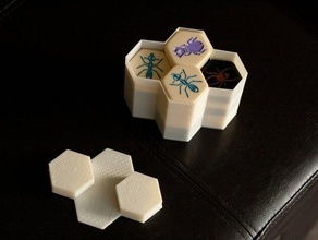 hive game box other case mod modification 3d board container 3d print model - Mito3D