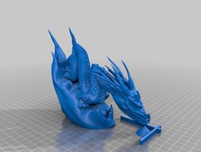 dragon which rides clouds 3d printing art japanese pla 3d print model - Mito3D