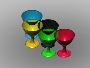 broad champagne glass offered olympic games 3d printing 3dprint art japanese wineglass 3d print model - Mito3D