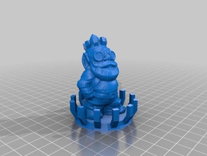 château de roi gnome jouet jeu accessoires 45mm gnomeremix stylo topper 3d print model - Mito3D