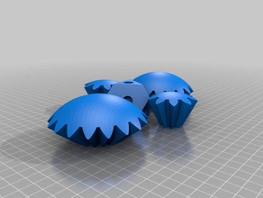 screwless sphere gears interactive art 3d print model - Mito3D