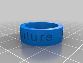 futuro hoy anillo los anillos personalizado 3d print model - Mito3D